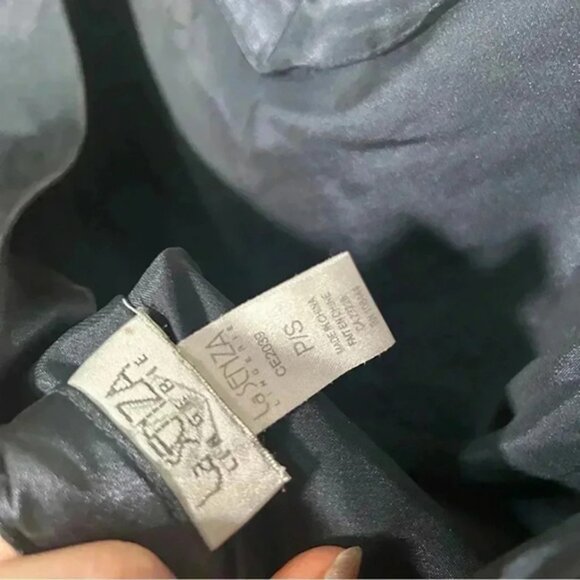 La Senza Y2K navy satin slip with embroidered details S - Picture 6 of 6